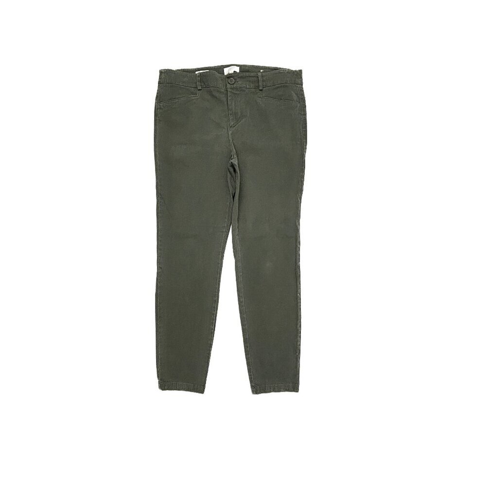 Loft Skinny Ankle Women's size 10 Green Chino Pants